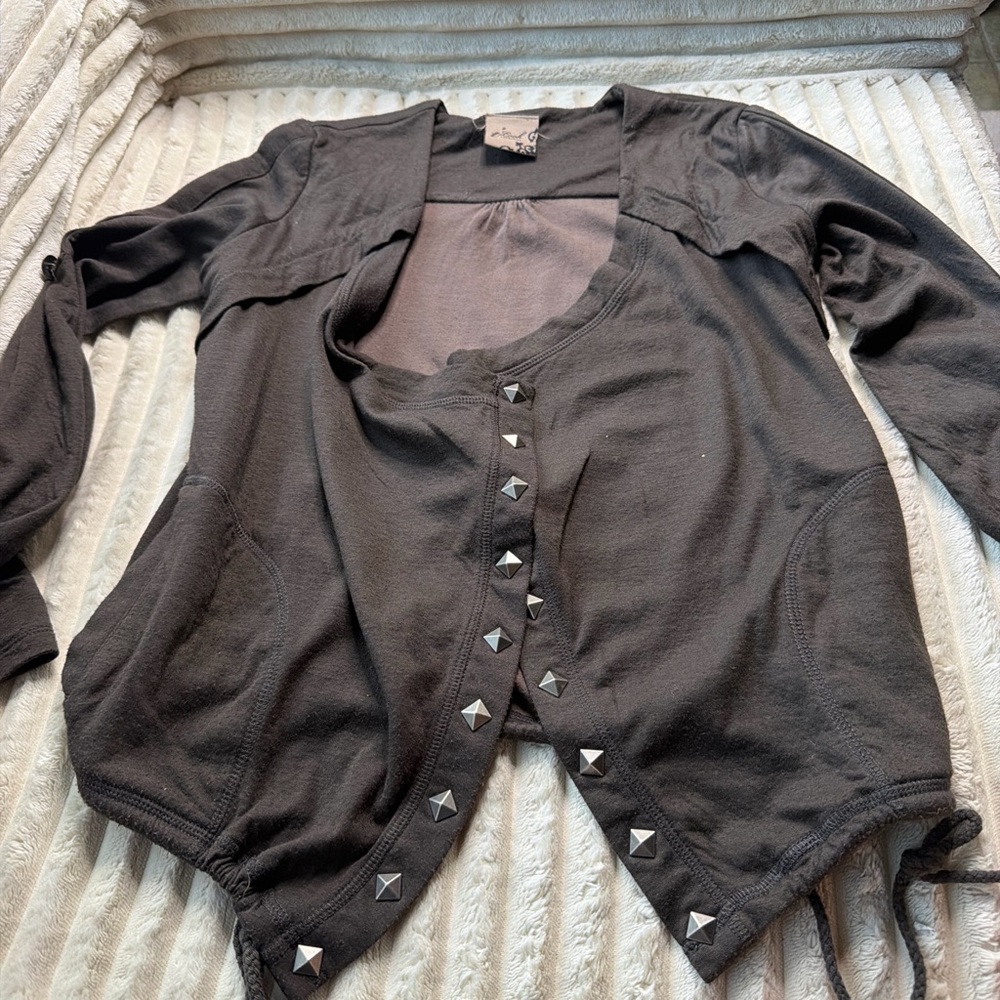 Studded Black Cardigan